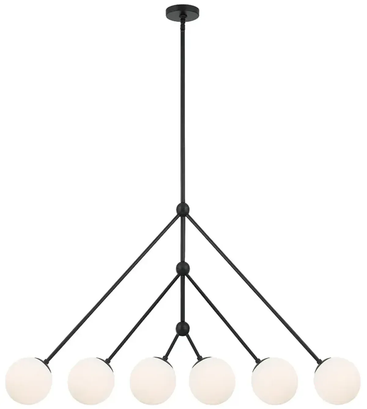 Omni 6 Light Matte Black Chandelier