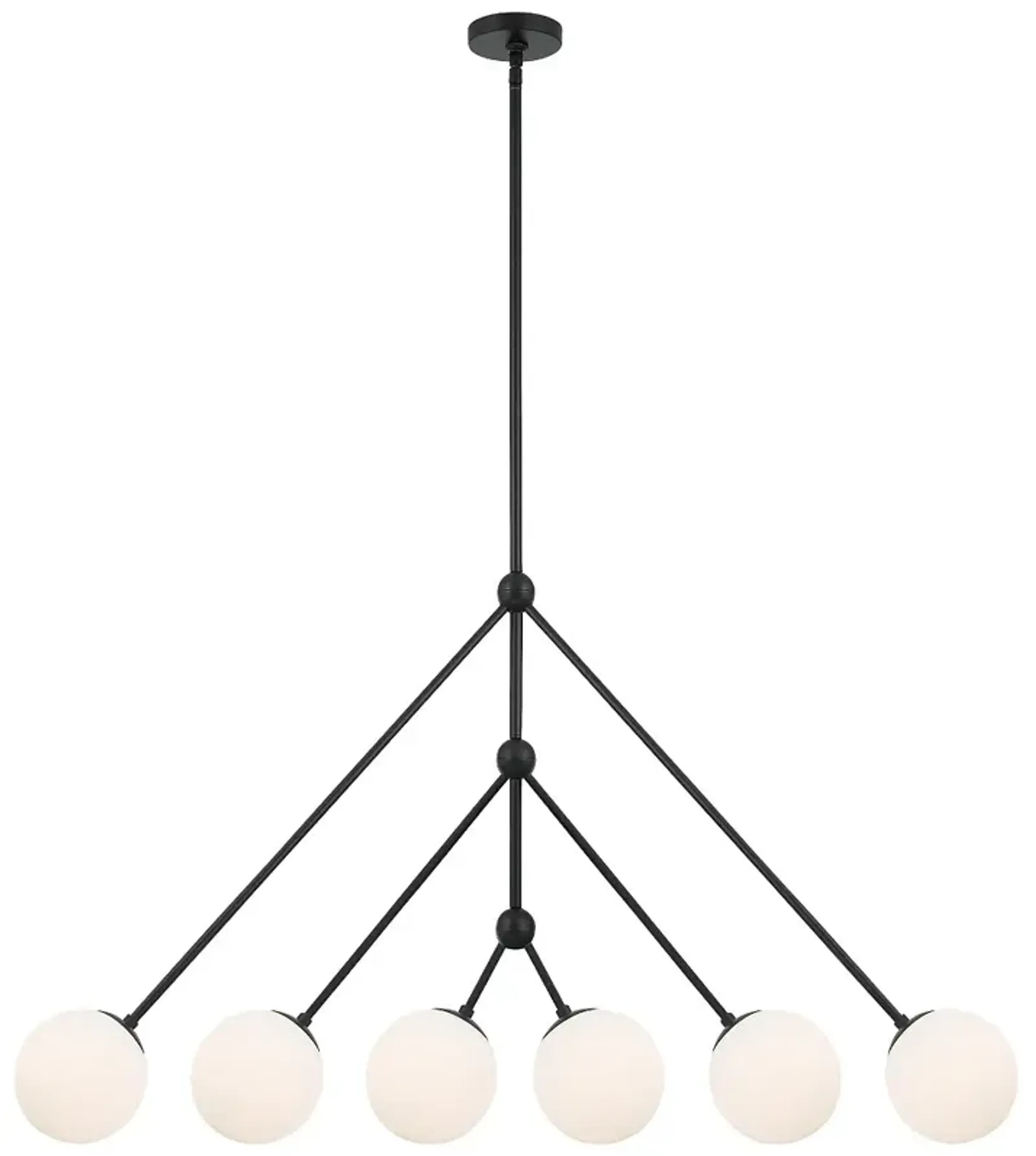 Omni 6 Light Matte Black Chandelier