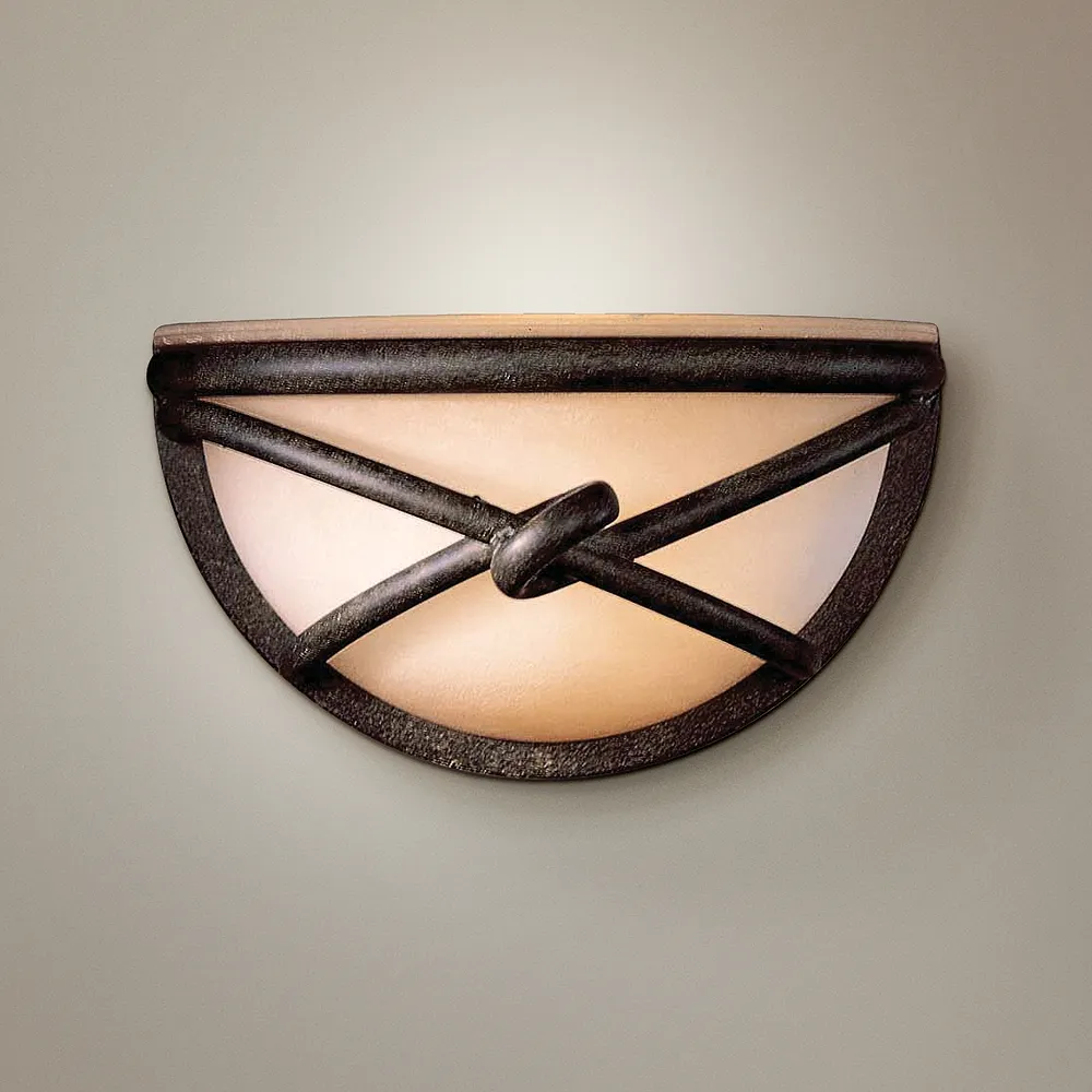 Minka Knotted Iron 4 3/4" High Aspen Bronze Wall Sconce