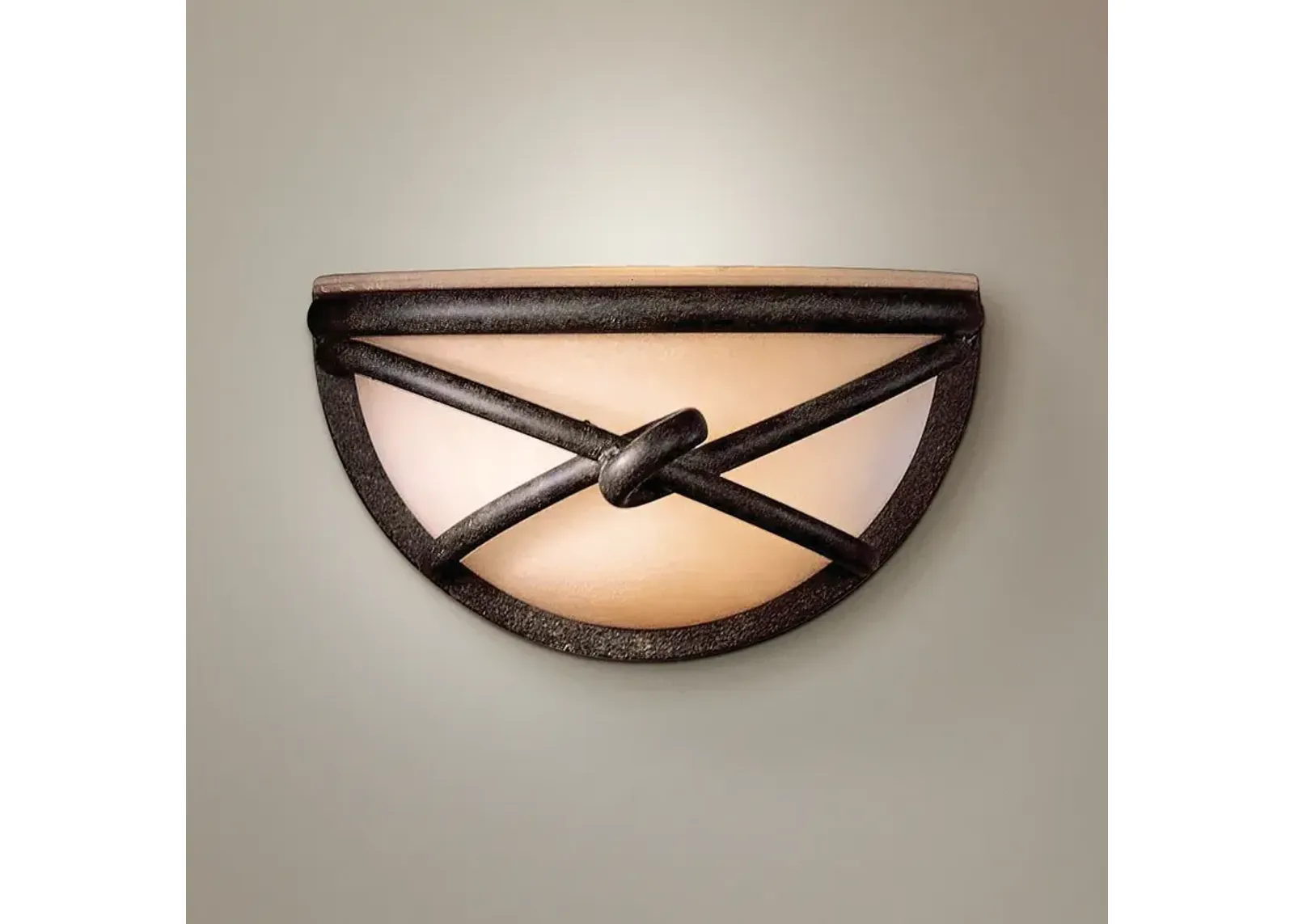 Minka Knotted Iron 4 3/4" High Aspen Bronze Wall Sconce