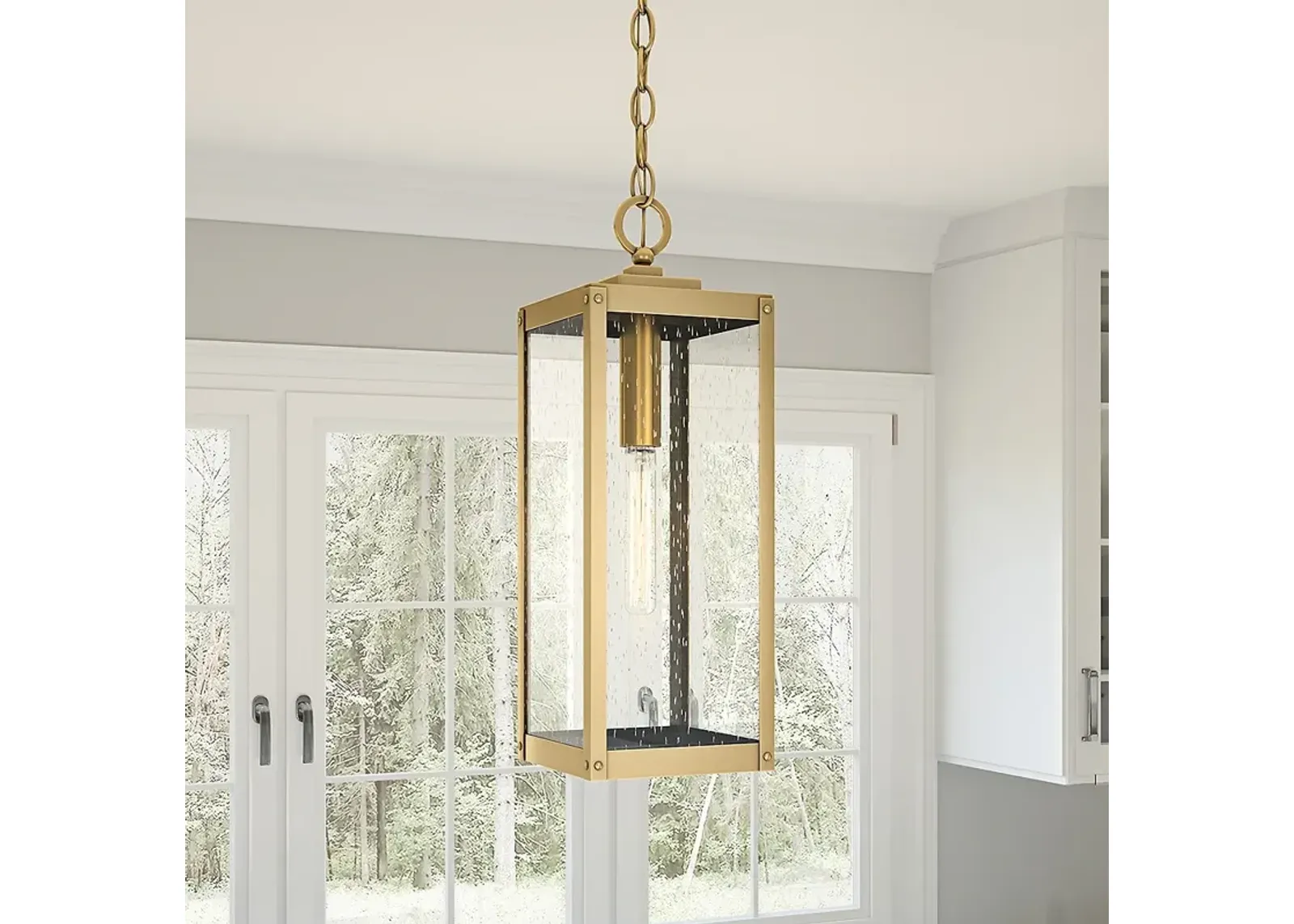 Westover 1-Lt Antique Brass Mini Pendant