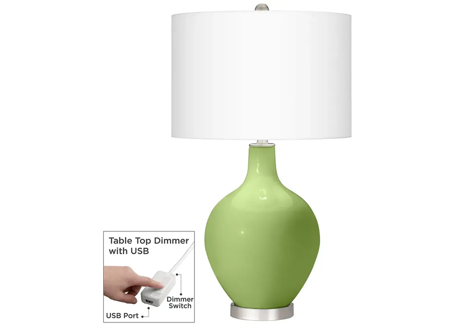 Lime Rickey Ovo Table Lamp With Dimmer