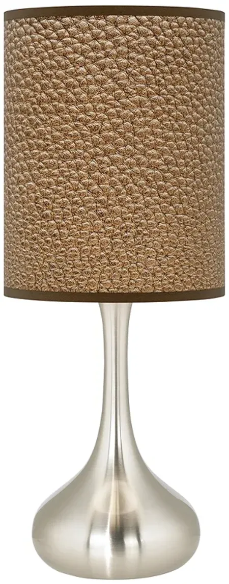 Simulated Leatherette Giclee Droplet Table Lamp