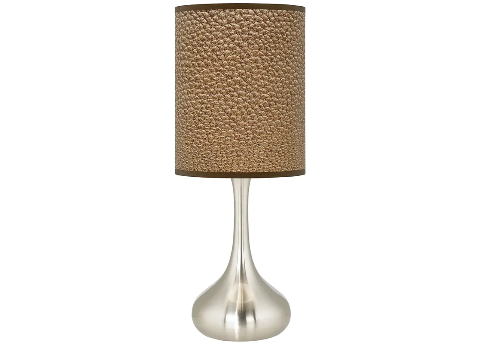 Simulated Leatherette Giclee Droplet Table Lamp