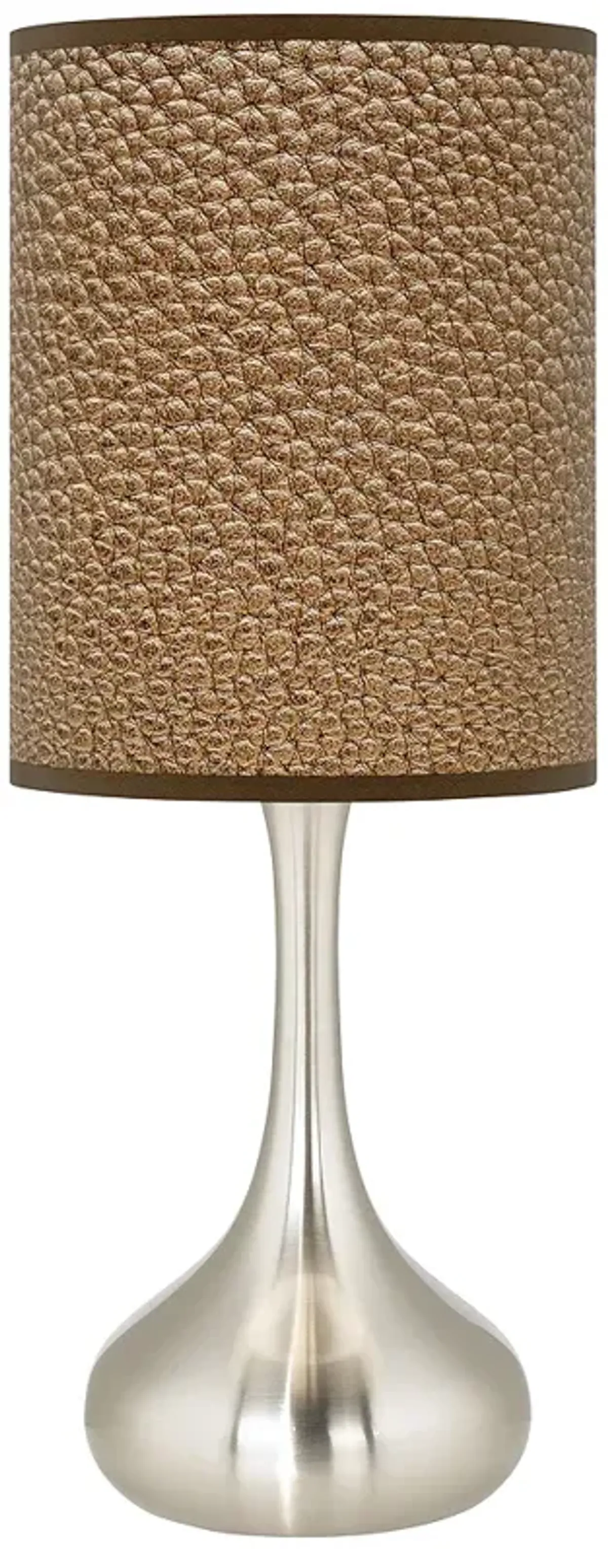 Simulated Leatherette Giclee Droplet Table Lamp