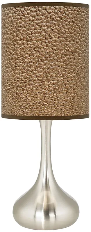 Simulated Leatherette Giclee Droplet Table Lamp