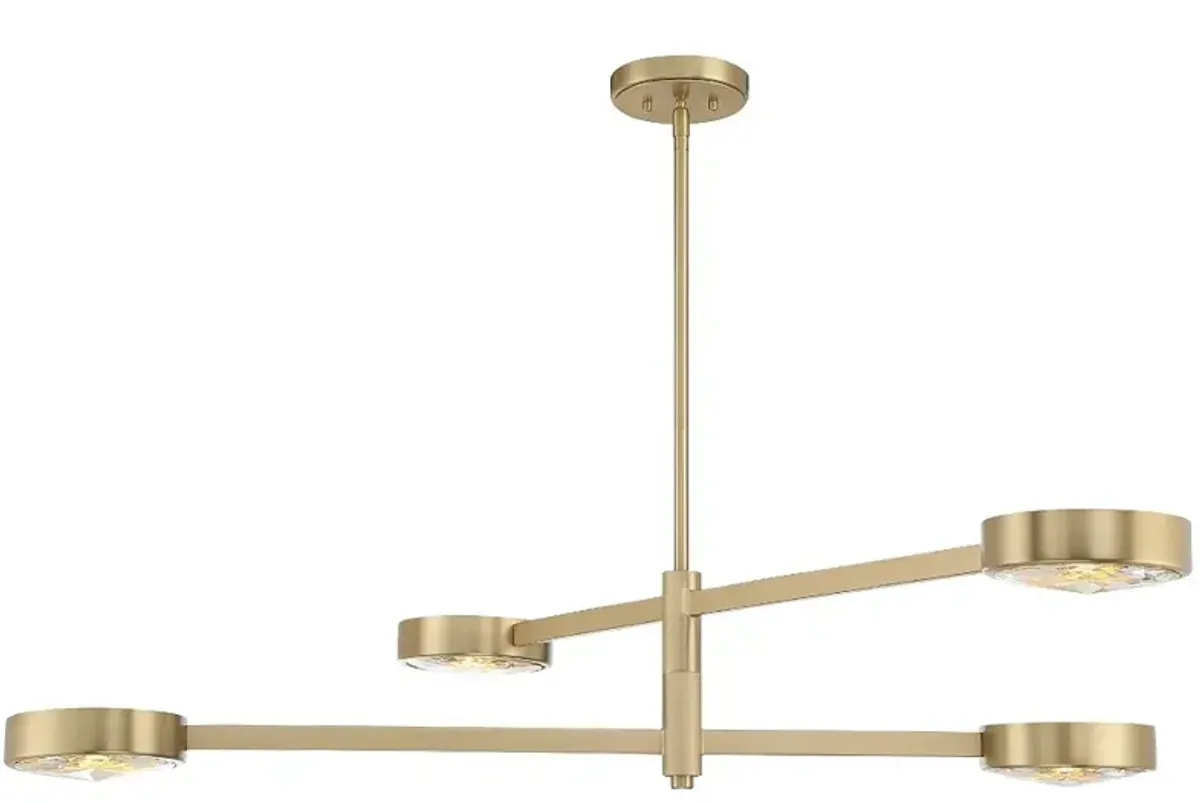 Orson 4 Light Modern Gold Chandelier