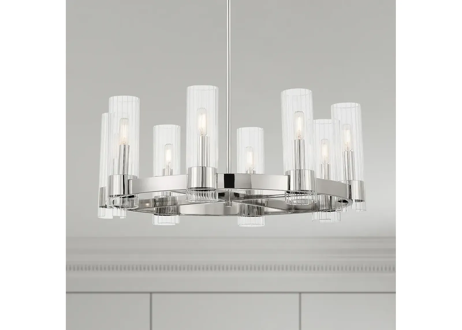 Minka Lavery Vernon Place 28 1/4" Modern Chrome 8-Light Chandelier