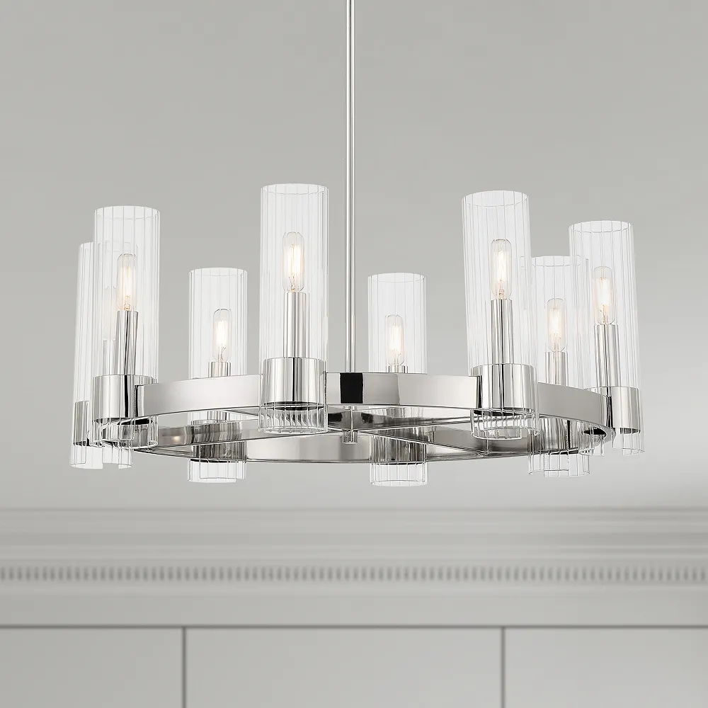 Minka Lavery Vernon Place 28 1/4" Modern Chrome 8-Light Chandelier