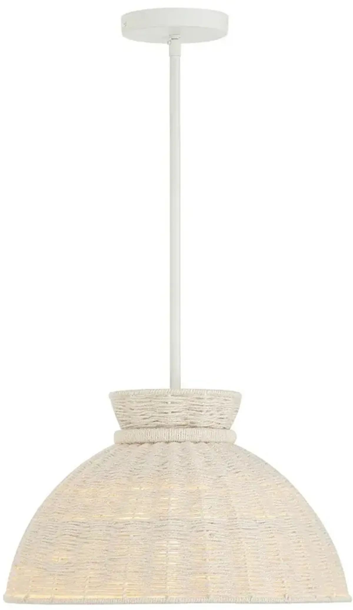 Crystorama Reese 16" Wide Matte White Dome Pendant Light