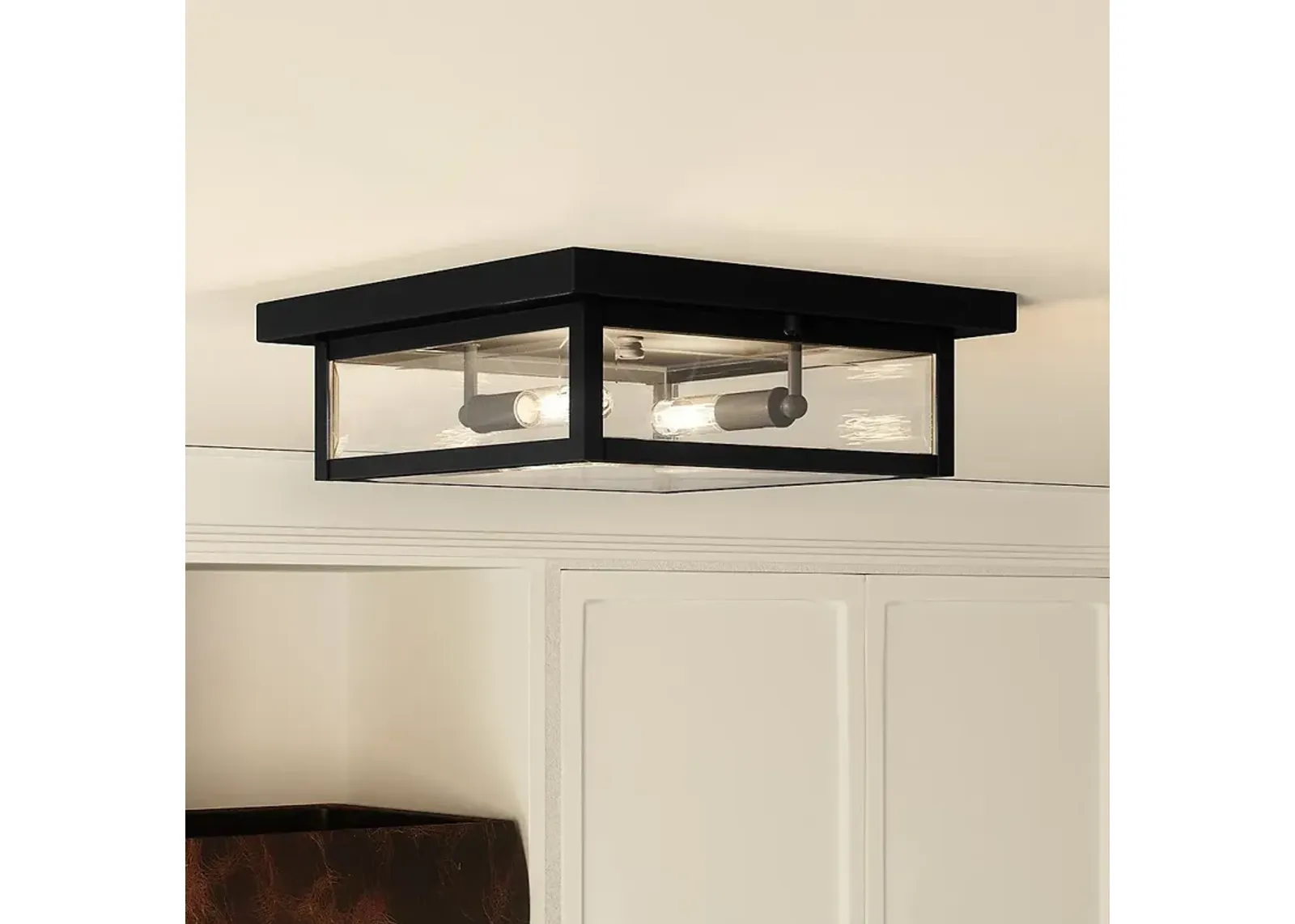 Quoizel Westover 12" Wide Earth Black 2-Light Ceiling Light