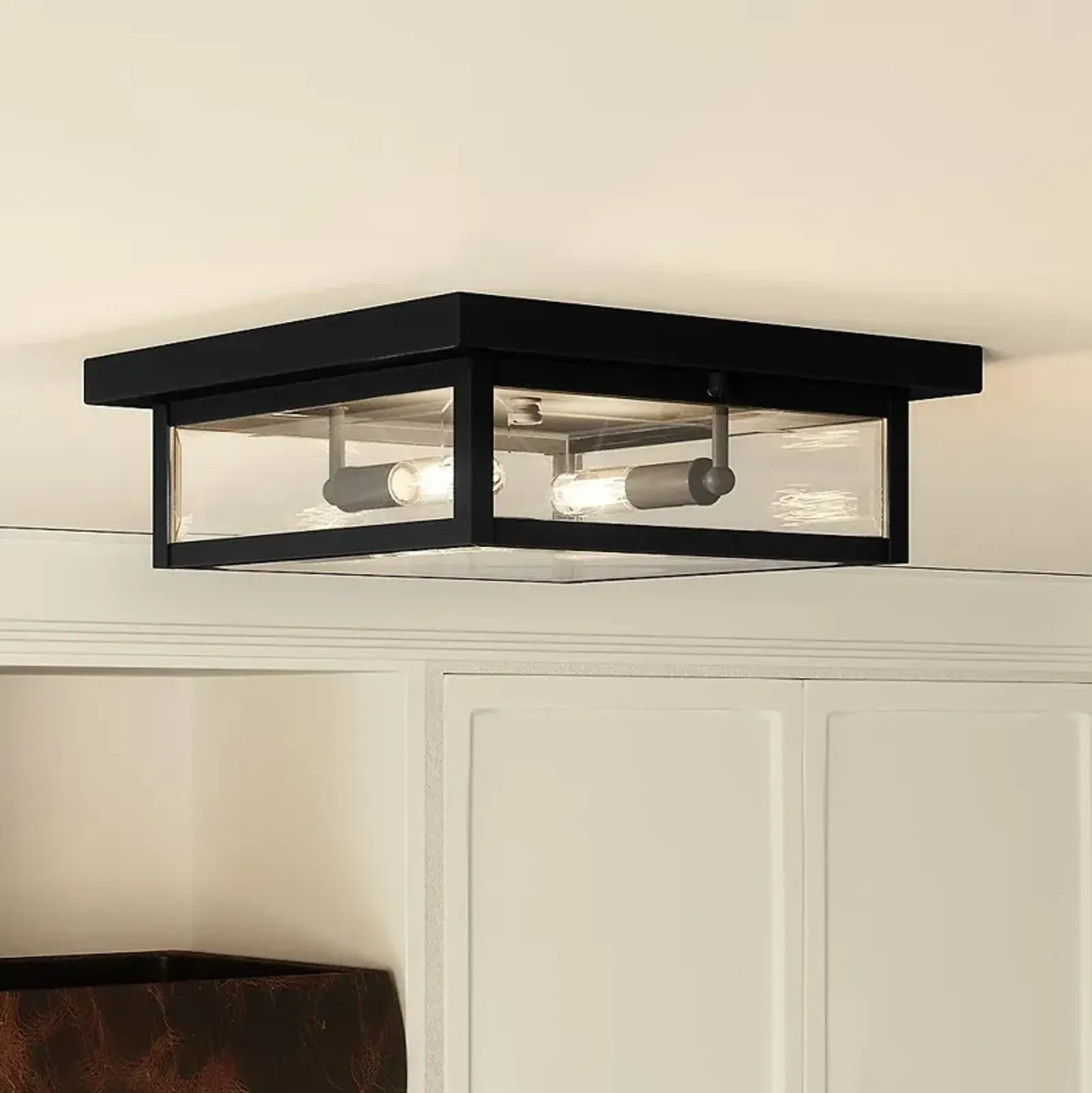 Quoizel Westover 12" Wide Earth Black 2-Light Ceiling Light