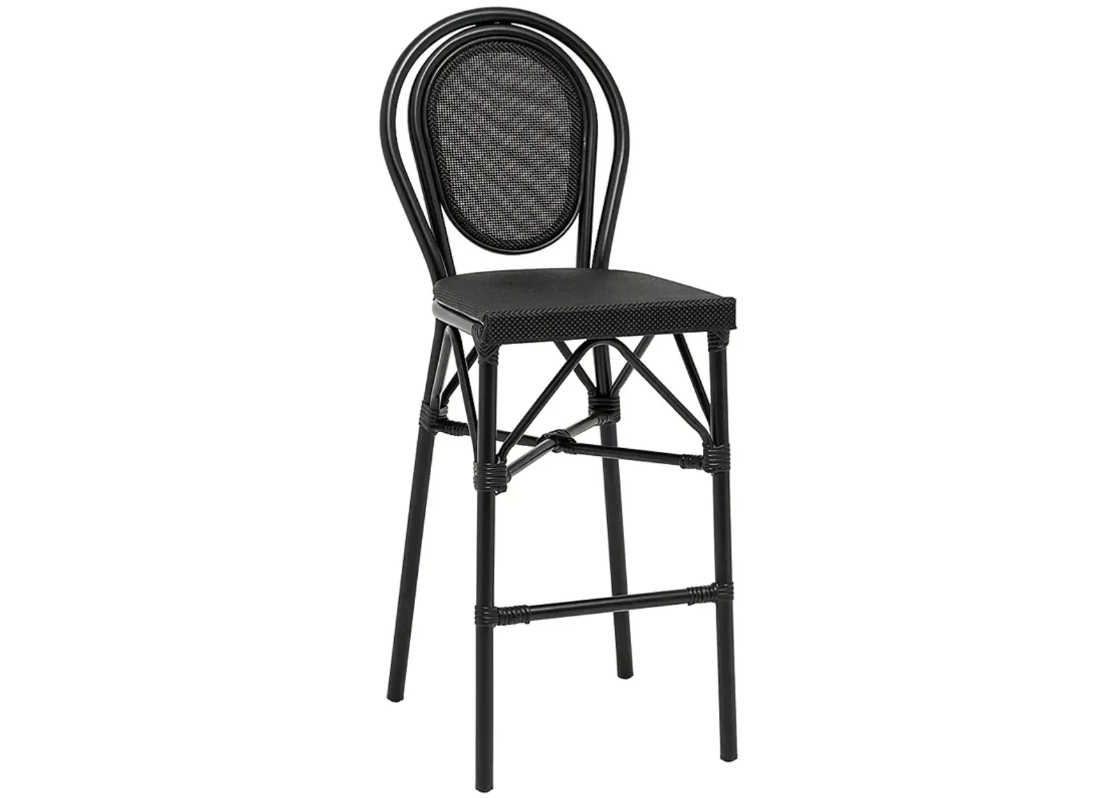 Erlend 30" Black Outdoor Bar Stools Set of 2