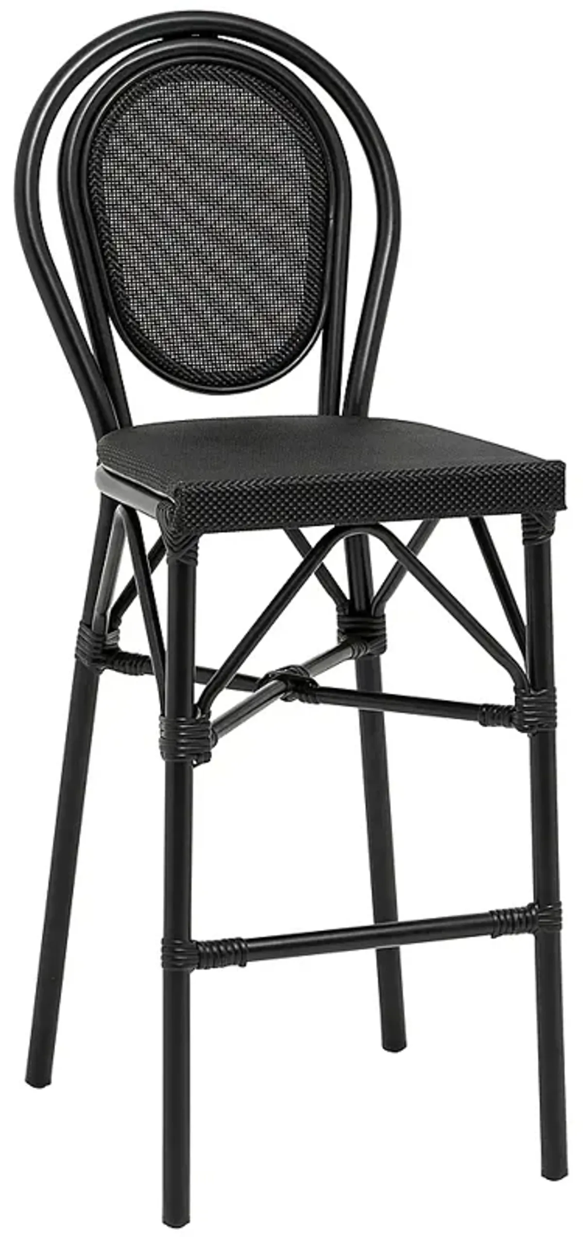 Erlend 30" Black Outdoor Bar Stools Set of 2