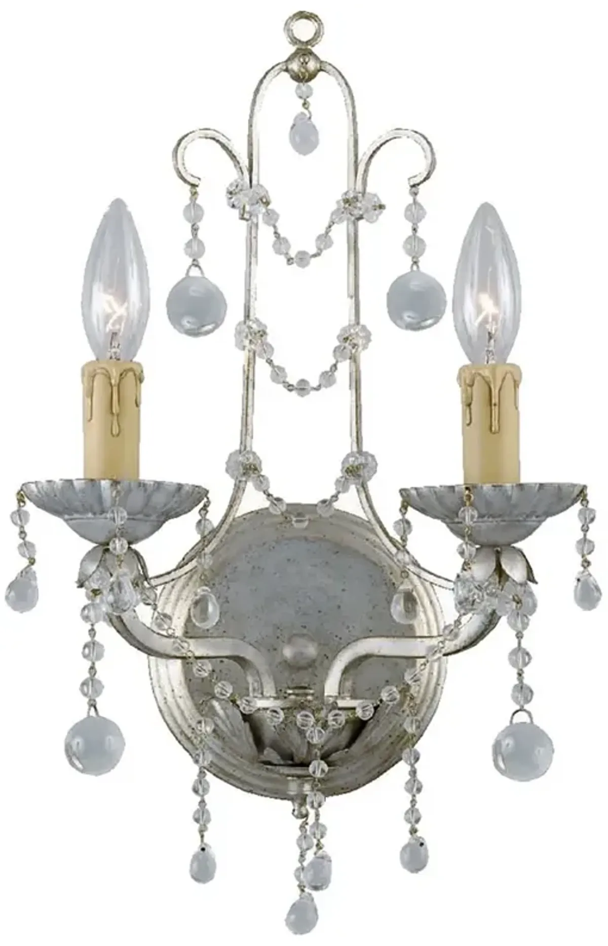 Paris Market 2 Light Silver Leaf Sconce