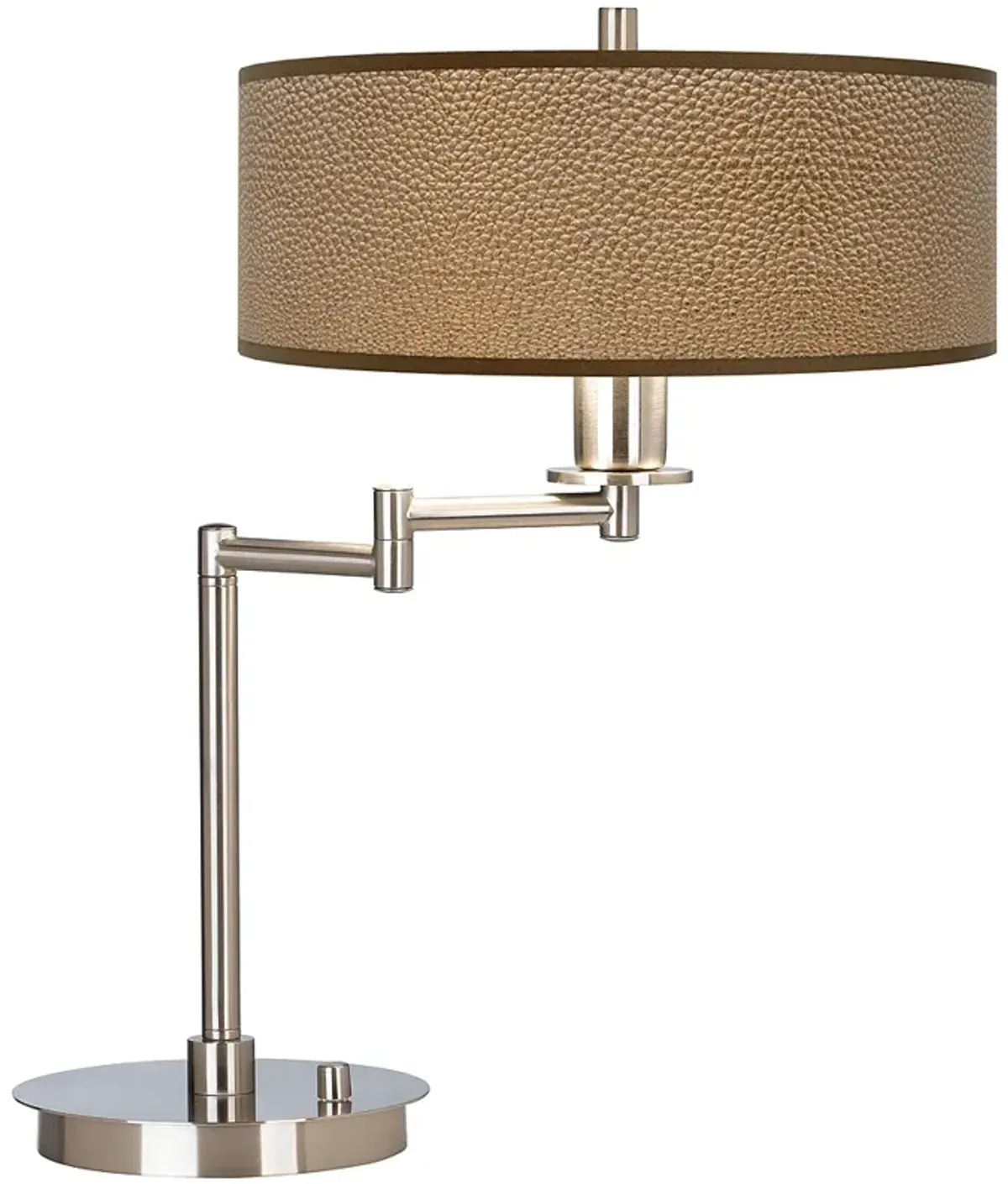 Giclee Gallery 20 1/2" Simulated Leatherette Swing Arm LED Desk Lamp