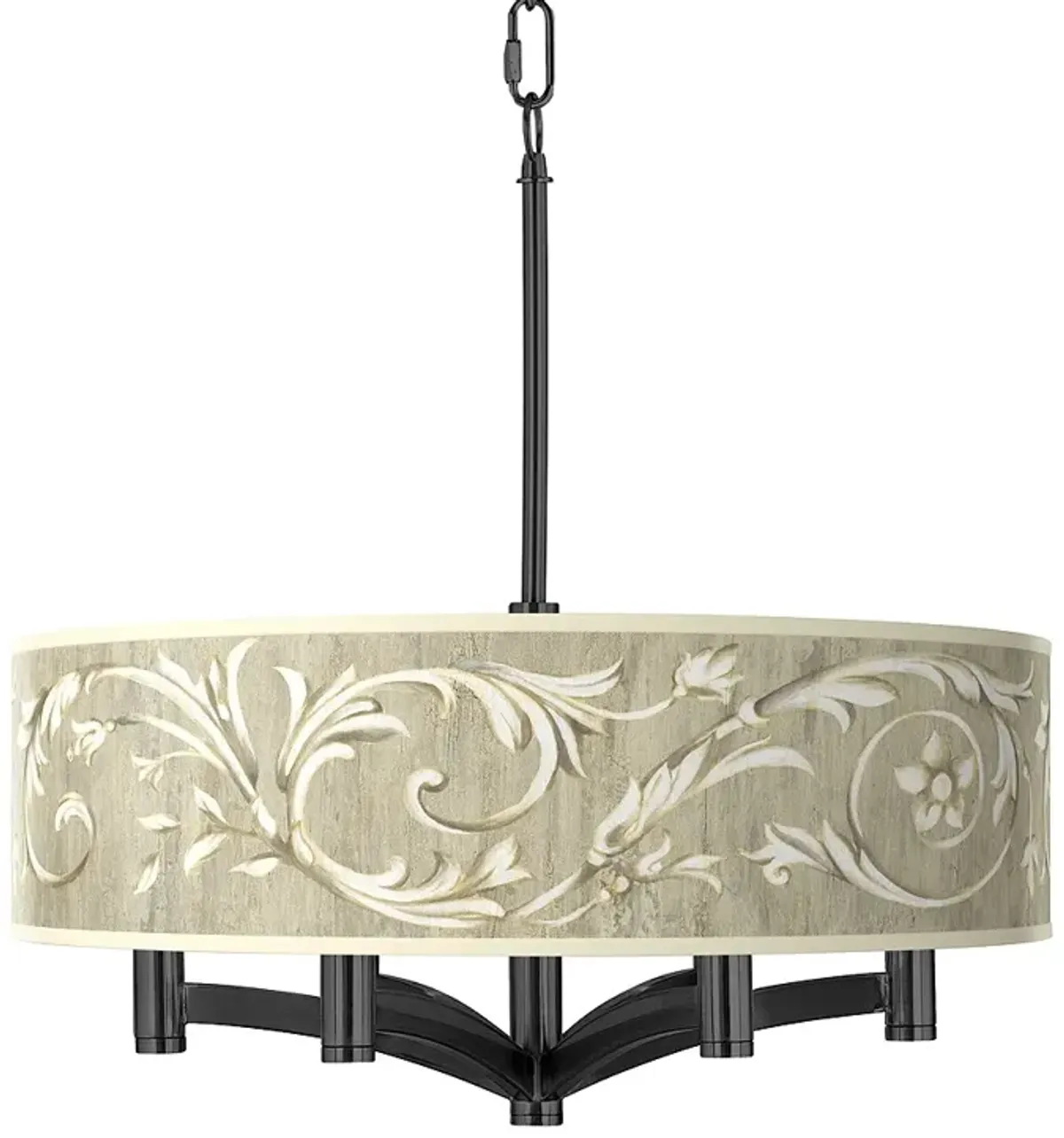 Laurel Court Ava 6-Light Black Pendant Chandelier