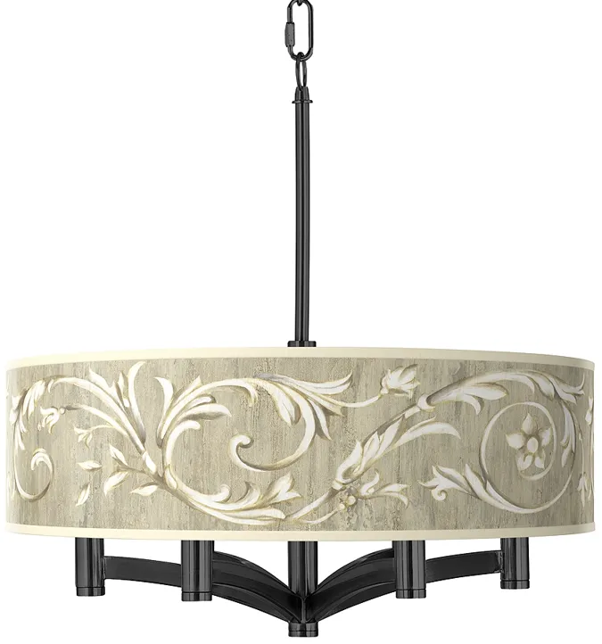 Laurel Court Ava 6-Light Black Pendant Chandelier