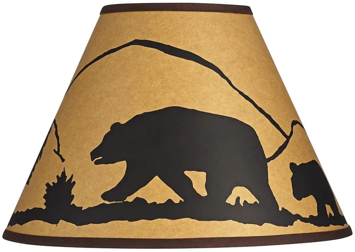 Springcrest Mountain Bear Brown Paper Empire Shade 6x14x10 (Spider)