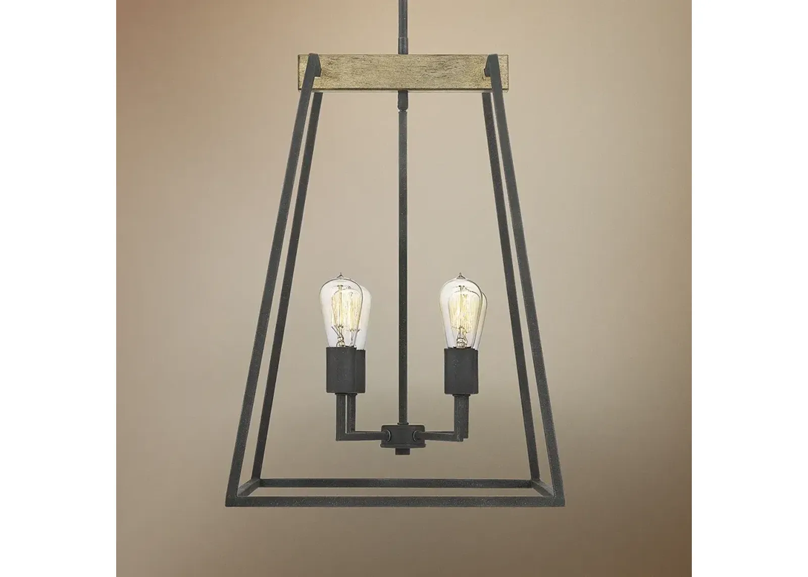 Quoizel Brockton 17"W Gray Ash 4-Light Foyer Pendant Light