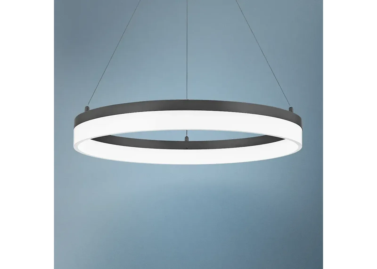 Quoizel Cohen 23 1/2" Oil-Rubbed Bronze LED Modern Ring Pendant Light