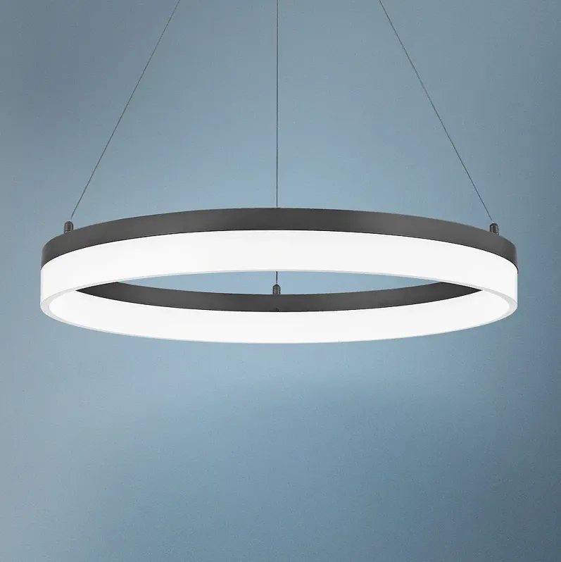 Quoizel Cohen 23 1/2" Oil-Rubbed Bronze LED Modern Ring Pendant Light