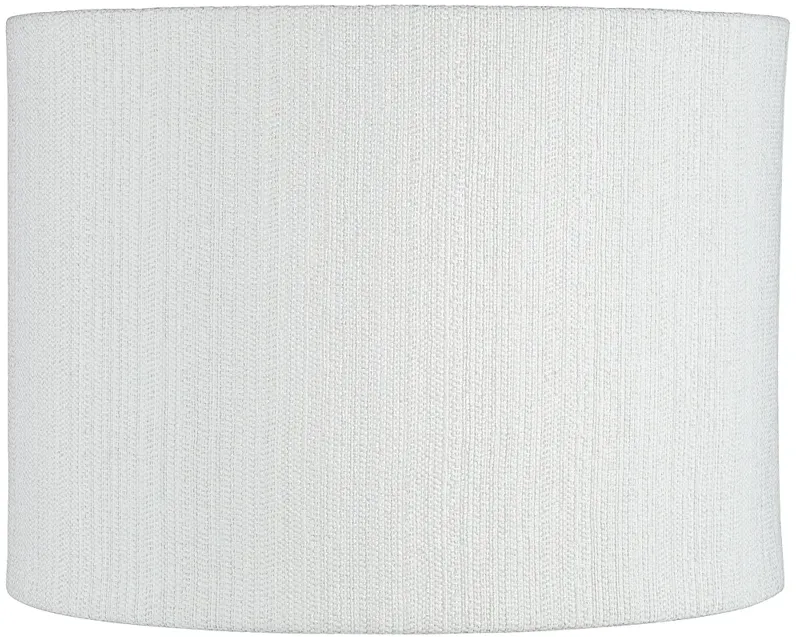 White Plastic Weave Drum Lamp Shade 15x15x11 (Spider)