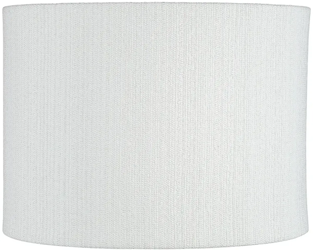 White Plastic Weave Drum Lamp Shade 15x15x11 (Spider)