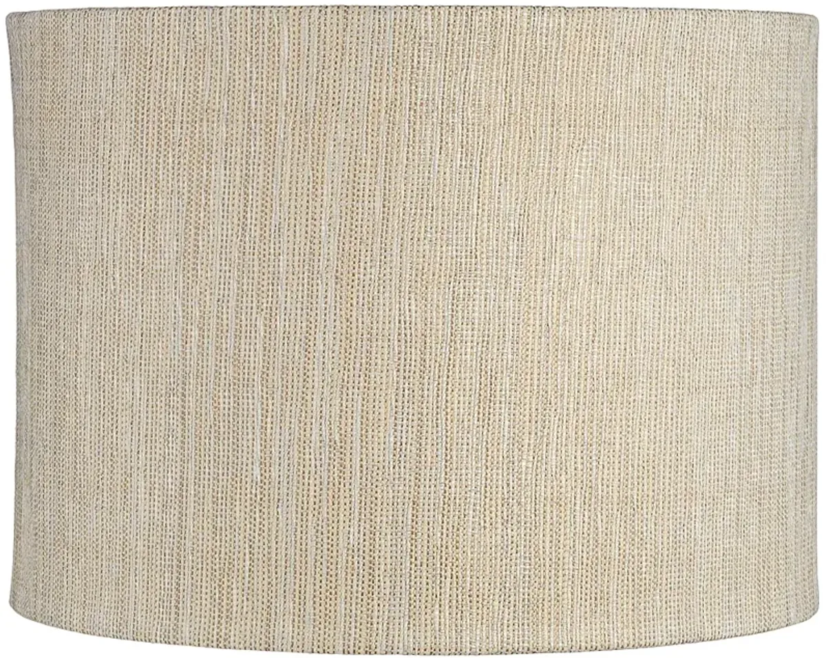 Gold and Silver Plastic Weave Drum Shade 15x15x11 (Spider)