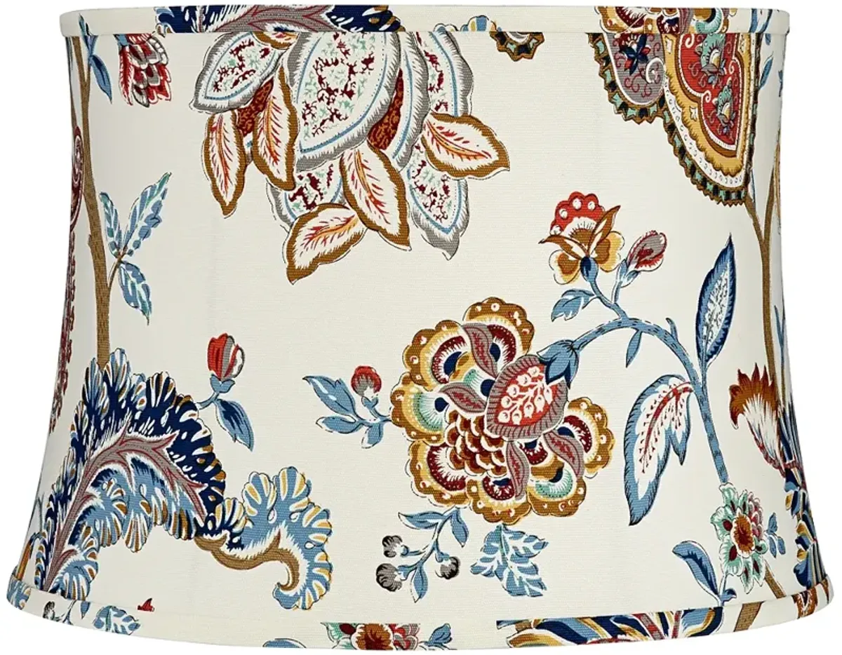 Springcrest Katie Paisley Floral Pinched Drum Shade 14x16x11.5 (Spider)