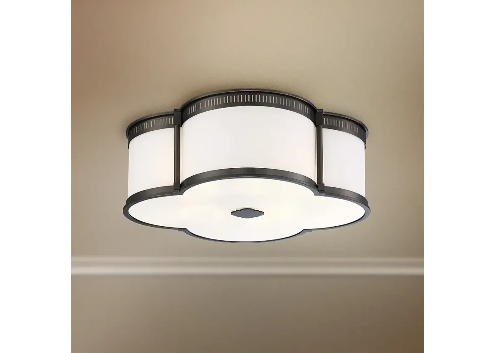 Flush Mount 22" Wide Harvard Court Bronze LED Ceiling Light