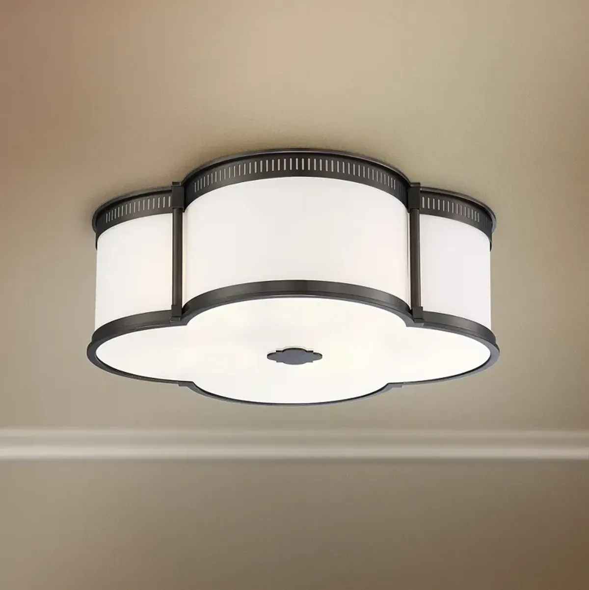 Flush Mount 22" Wide Harvard Court Bronze LED Ceiling Light