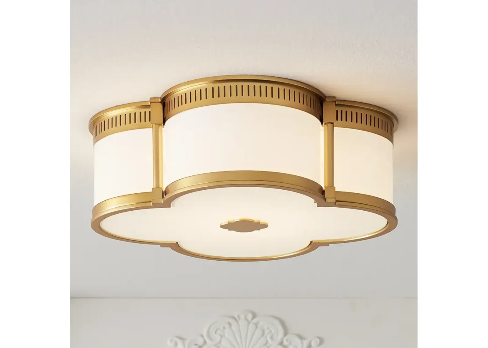 Minka Lavery Flush Mount 16 1/4" Wide Liberty Gold LED Ceiling Light