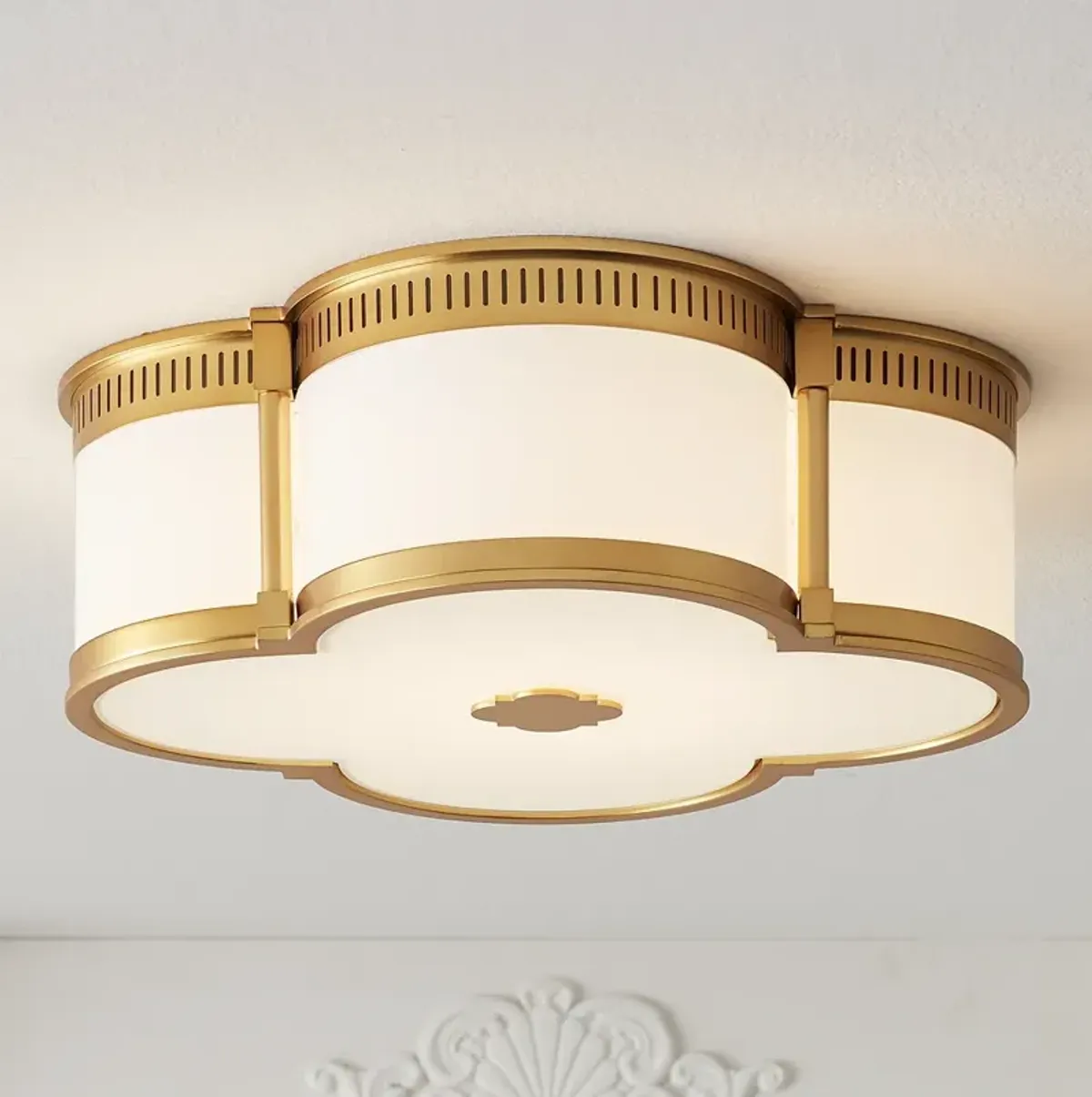 Minka Lavery Flush Mount 16 1/4" Wide Liberty Gold LED Ceiling Light