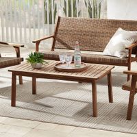 Perry 43 1/4" Wide Wood Outdoor Coffee Table