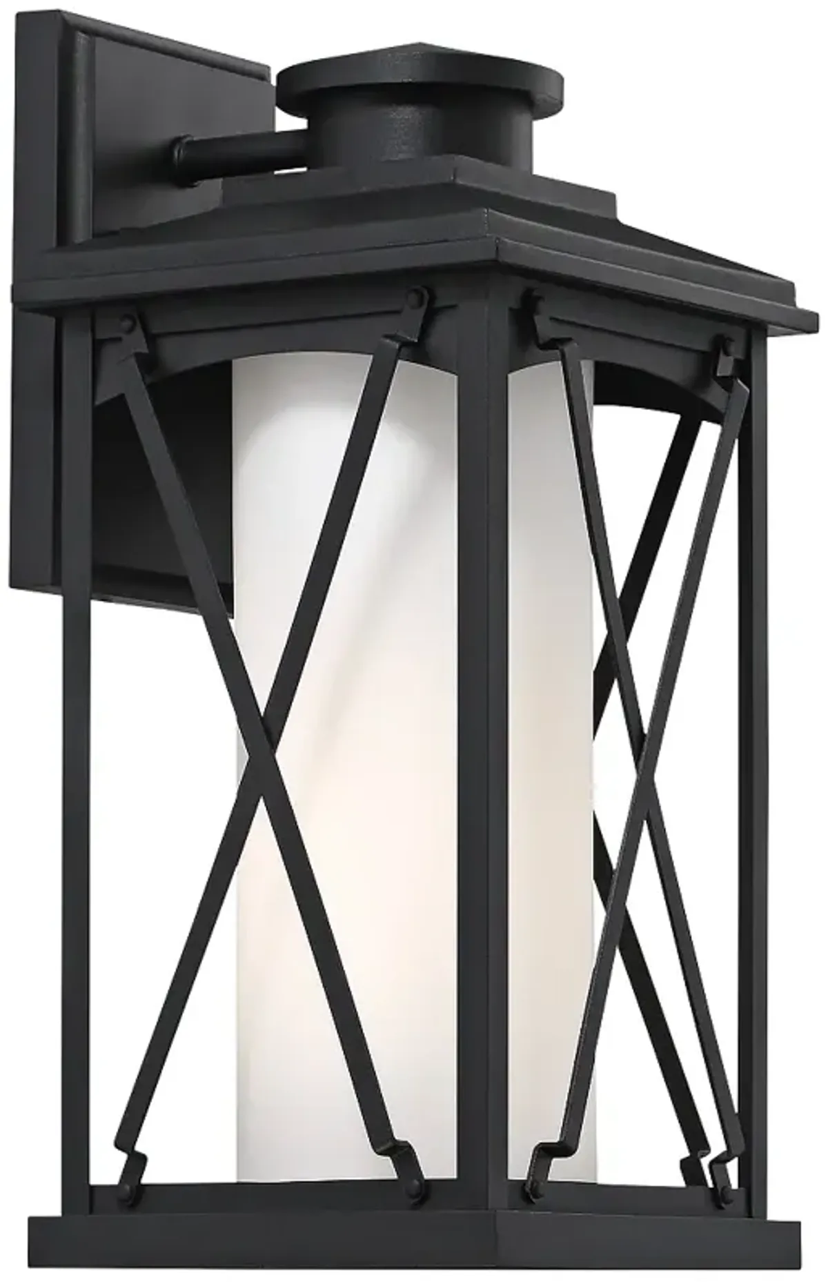 Lansdale 15 1/2" High Matte Black Outdoor Wall Light