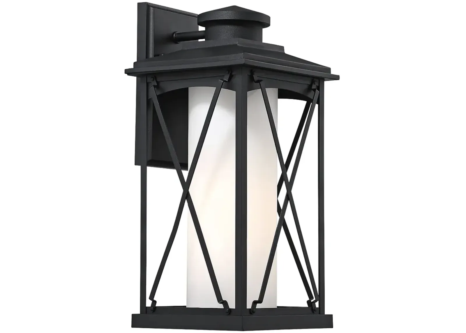 Lansdale 18" High Matte Black Outdoor Wall Light