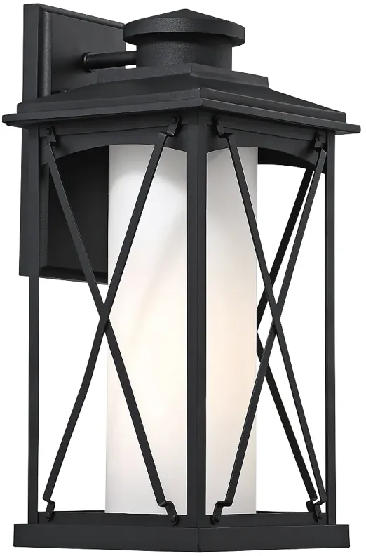 Lansdale 18" High Matte Black Outdoor Wall Light