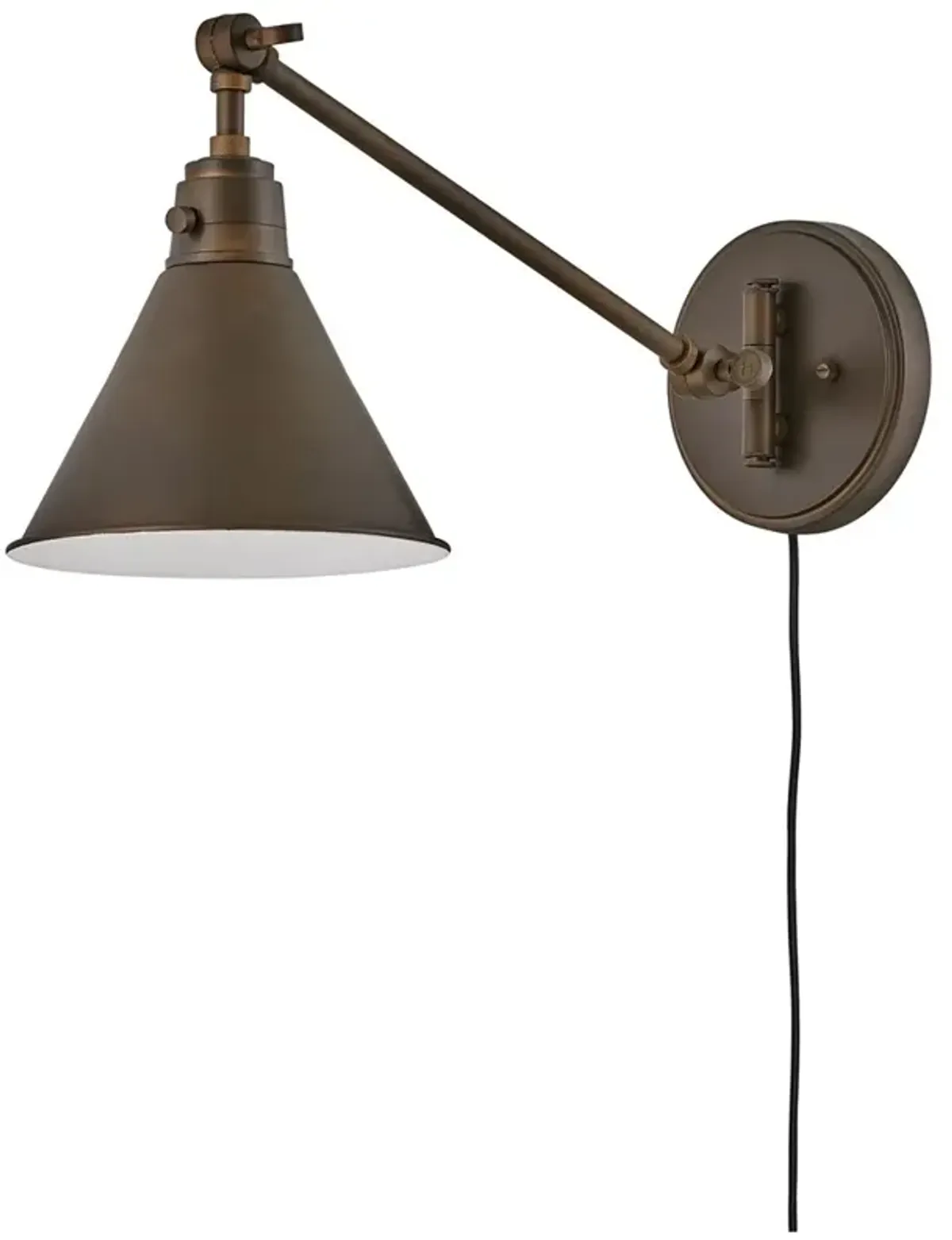 Hinkley Arti Olde Bronze Adjustable Hardwire Wall Lamp