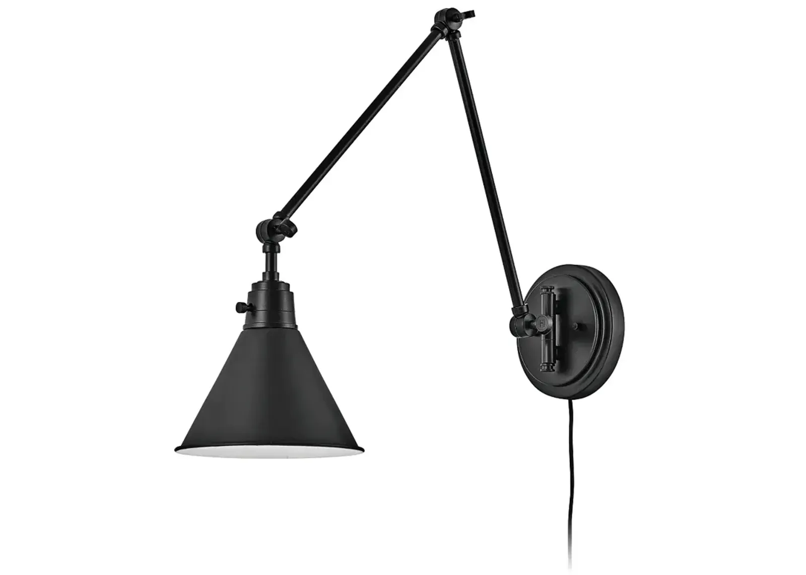 Hinkley Arti Black Joint Arm Hardwire Wall Lamp