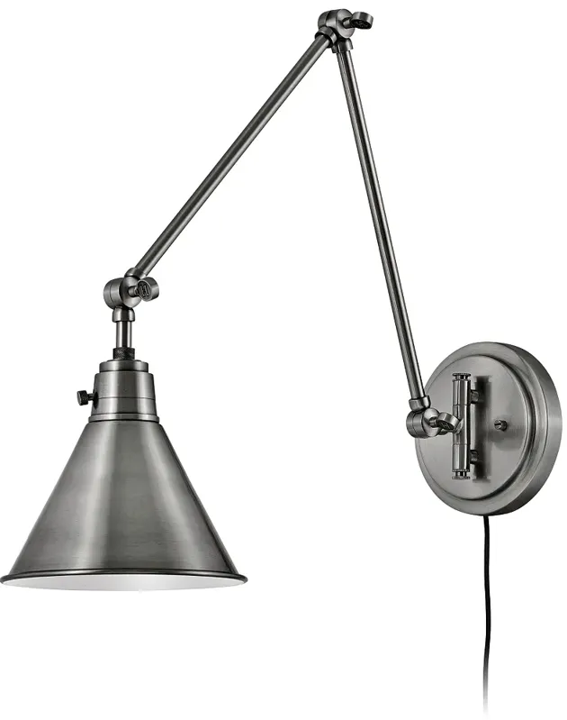 Hinkley Arti Polished Antique Nickel Joint Arm Wall Lamp