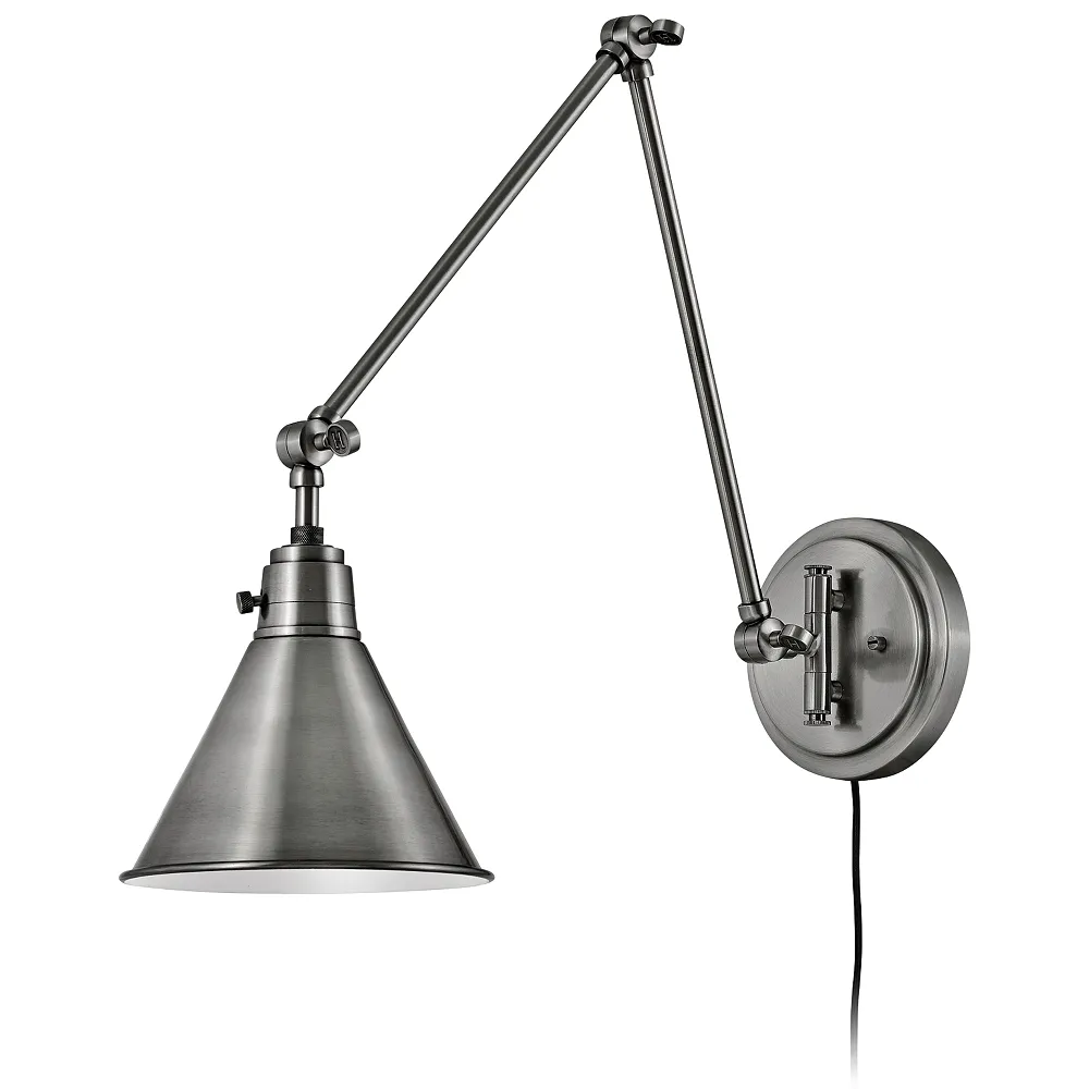 Hinkley Arti Polished Antique Nickel Joint Arm Wall Lamp