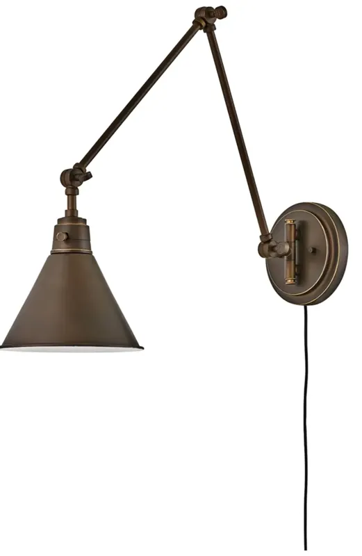 Hinkley Arti Olde Bronze Joint Arm Hardwire Wall Lamp