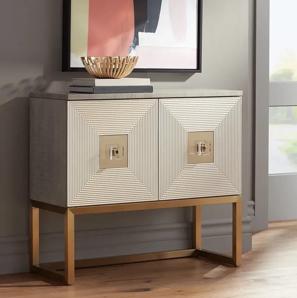 Studio 55D Fleming 39" Wide Modern Luxe Accent Cabinet