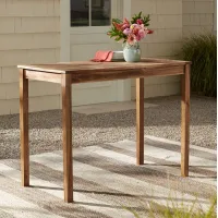 Nova 48" Wide Natural Wood Outdoor Bar Table