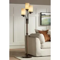 Franklin Iron Works Astoria Faux Wood and Bronze 3-Light Tree Floor Lamp