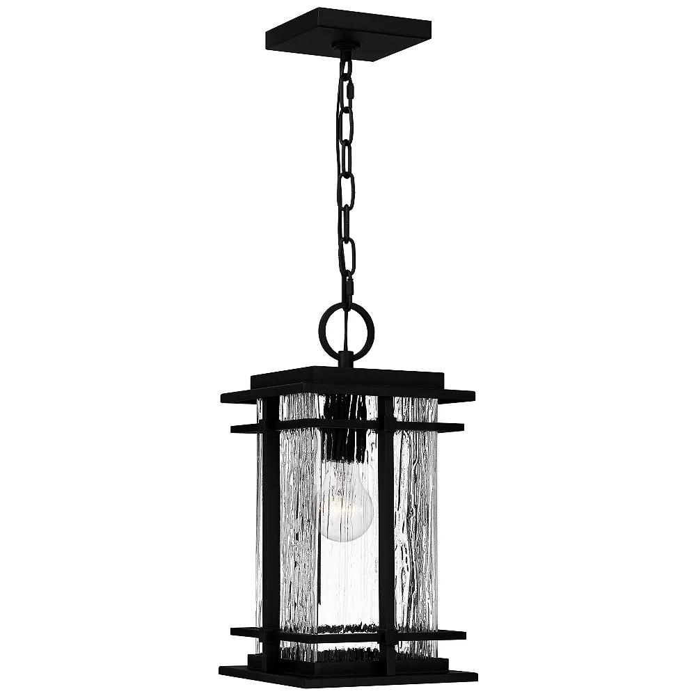 Quoizel McAlister 15 1/2" High Earth Black Outdoor Mini-Pendant Light