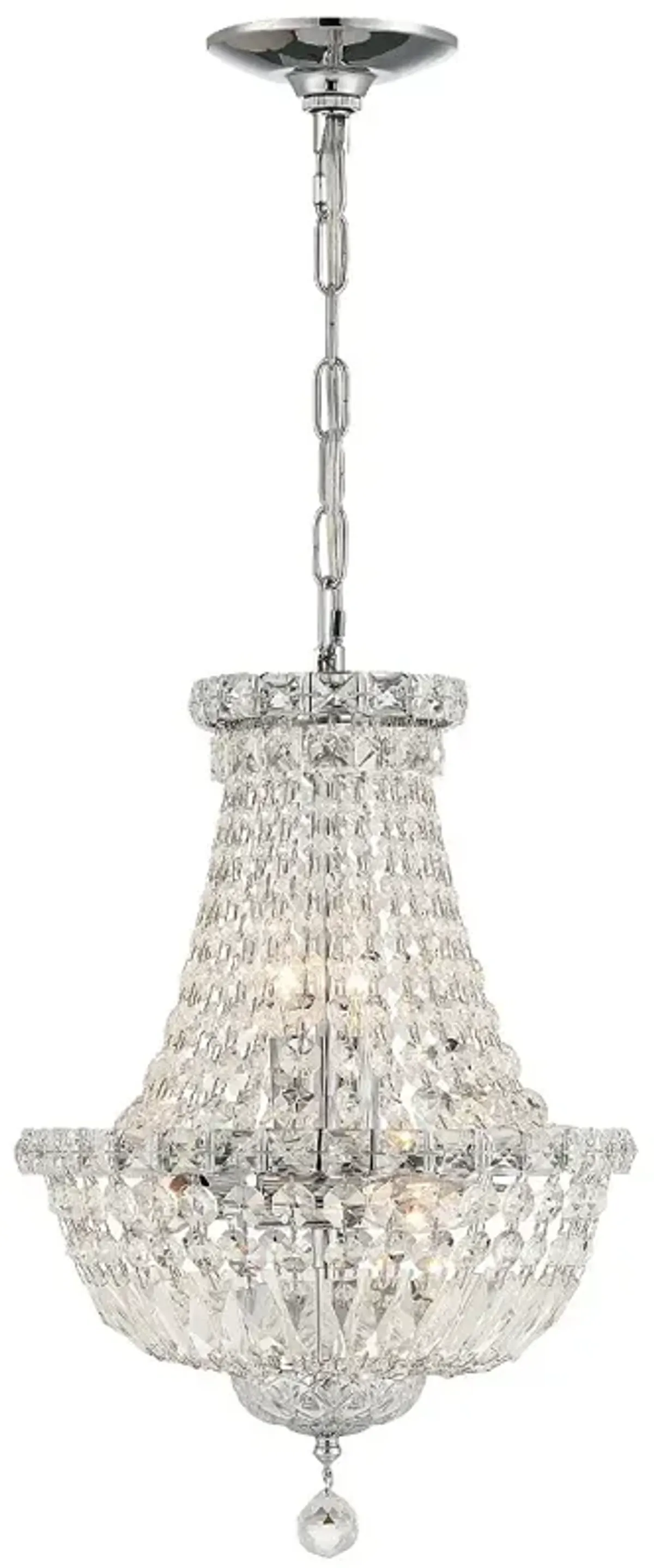 Roslyn 5 Light Polished Chrome Mini Chandelier