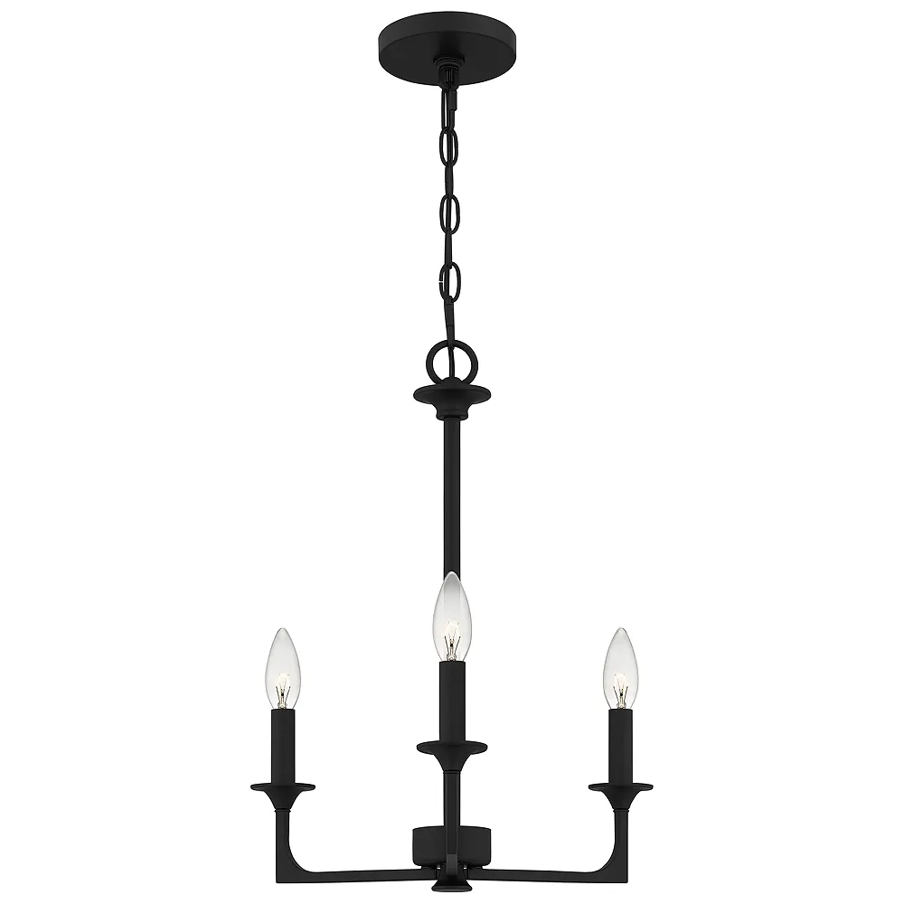 Prescott 3-Light Matte Black Chandelier