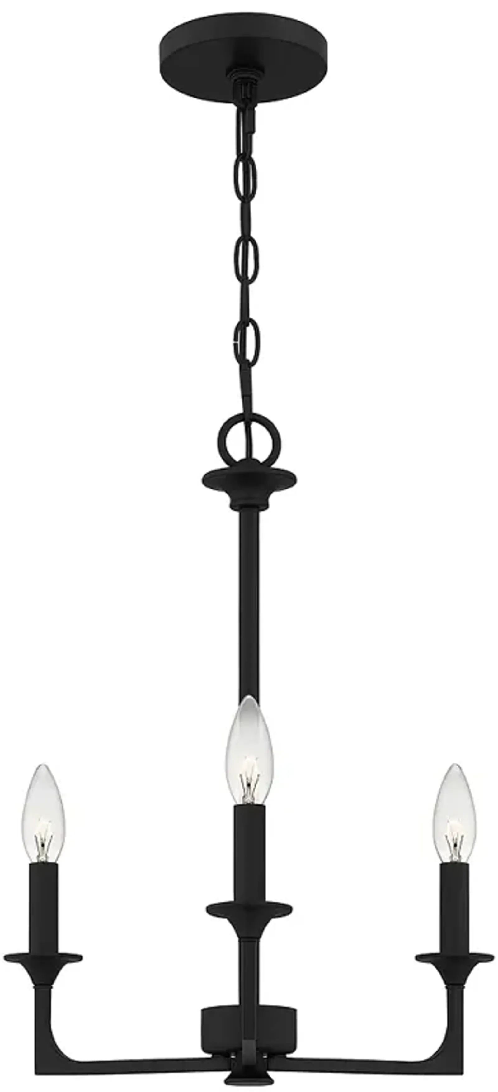 Prescott 3-Light Matte Black Chandelier